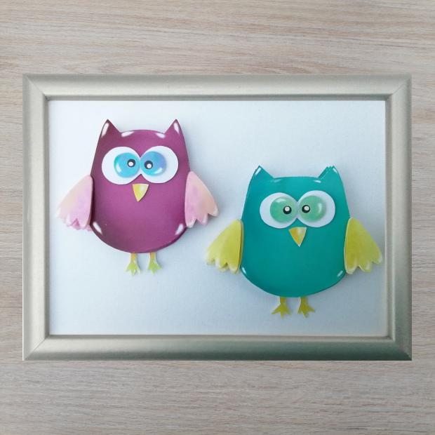 kit 3D do it yourself kit créatif hiboux en volume 3d les papillons apprivoises idée cadeau pour occuper les enfants pendant les vacances