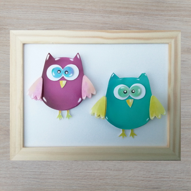 kit 3D do it yourself kit créatif hiboux en volume 3d les papillons apprivoises