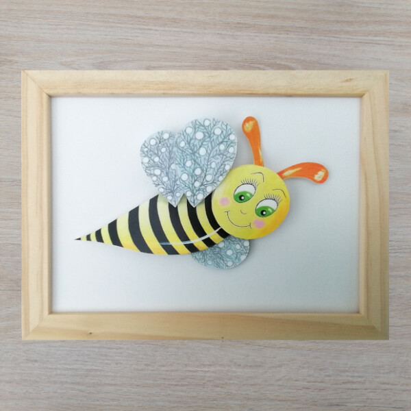 kits DIY abeille 3d avec cadre naturel
en bois petite abeille mignonne en 3D kits DIY abeille petite abeille mignonne en 3D naturel