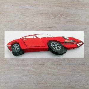 Kit voiture 3D DIY Porsche rouge ancienne en 3D