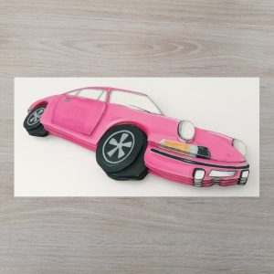Kit voiture 3D Porsche rose ancienne