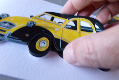 2 chevaux en papier pour volume 3d