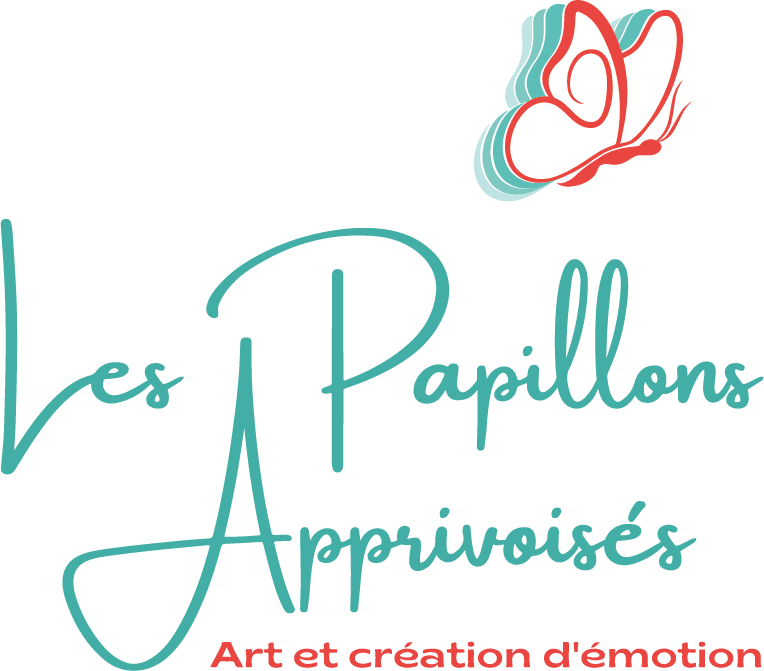 logo les papillons apprivoises creation de cadres personnalises et objets deco, animation d'ateliers a destination des enfants pour municipalites et collectivites