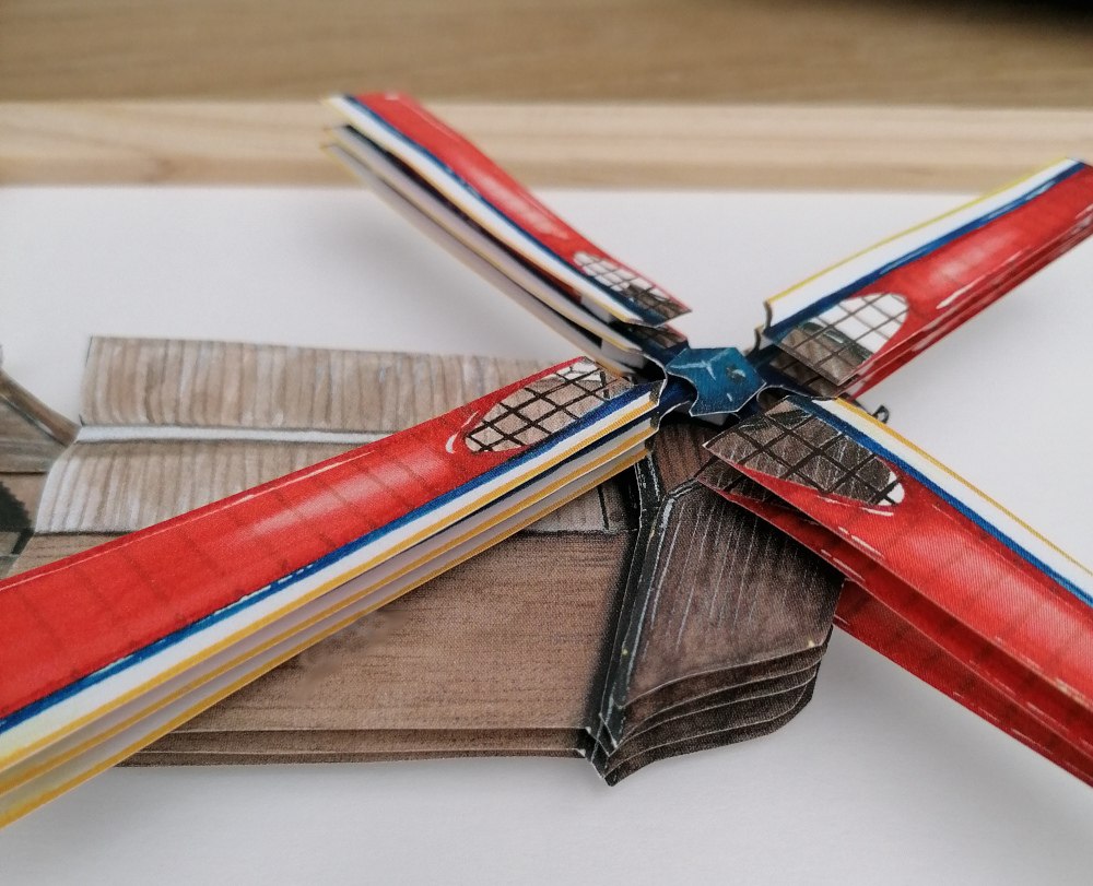 moulin en 3d gros plan pour le relief les papillons apprivoises